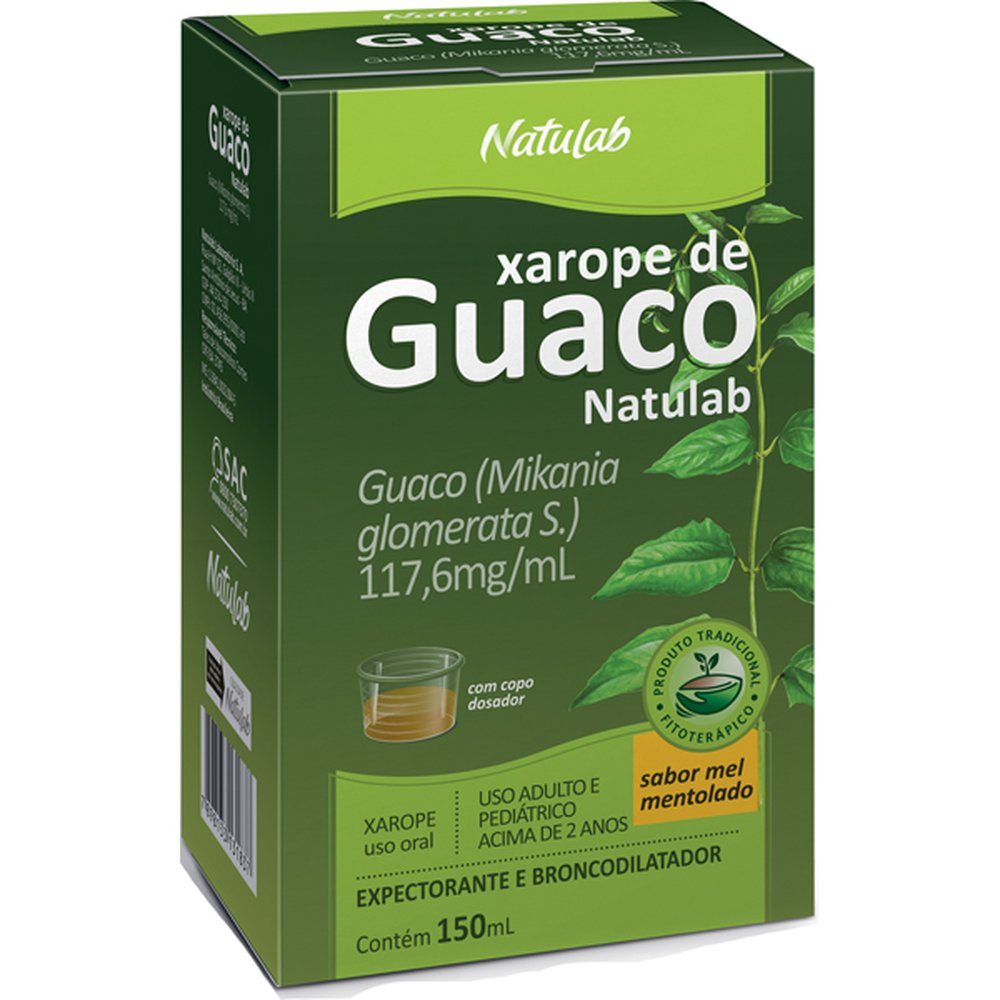 Xarope De Guaco Sem Acucar Sabor Menta 150Ml - NATULAB