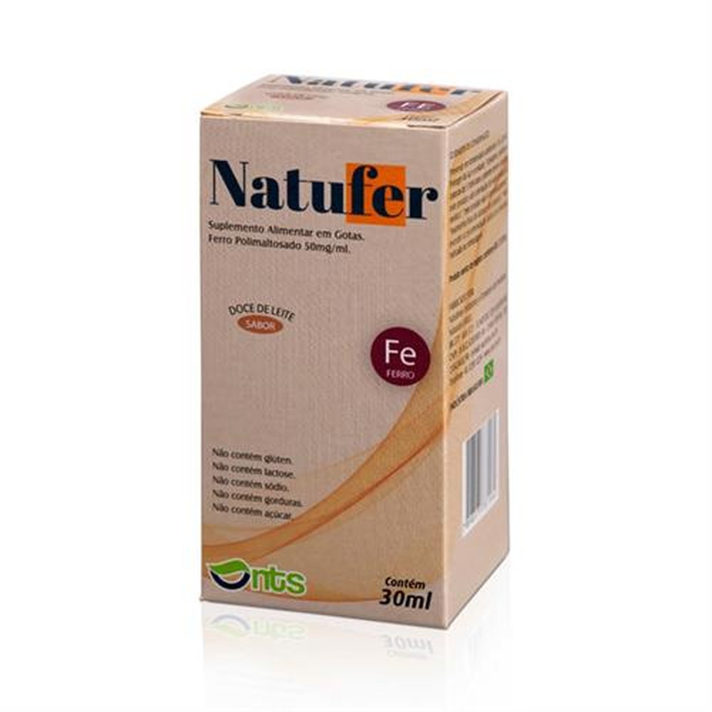 Natufer 50Mg Sabor Doce De Leite Gotas 30Ml - NTS