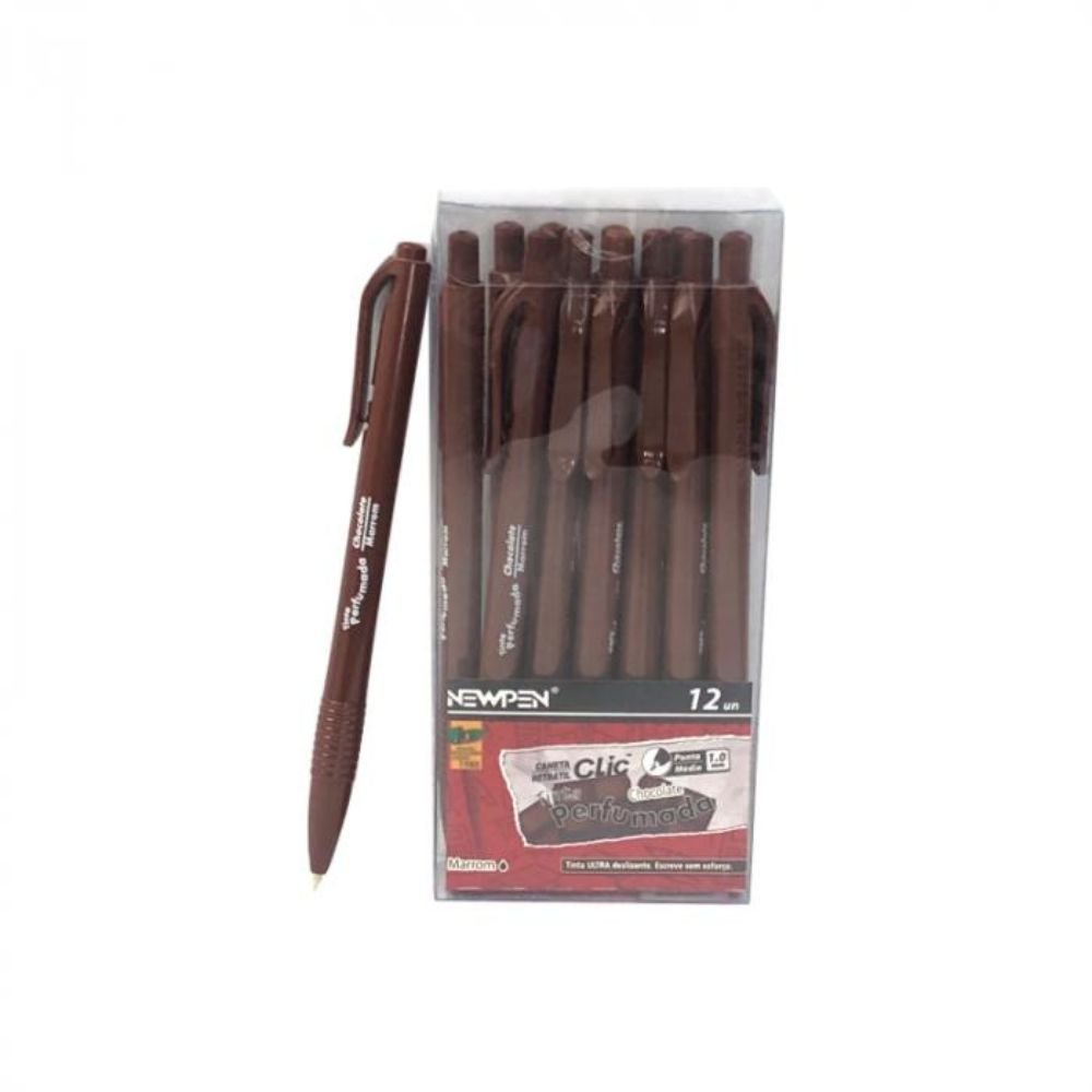 Caneta Esferografica Perfumada Clic 0.7 Marrom Chocolate NewPen