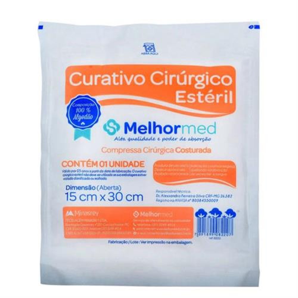 Curativo Cirurgico Esteril 15X30Cm Com 1 Unidades