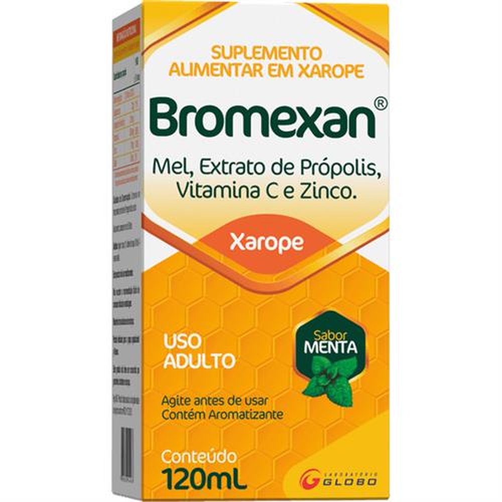 Bromexan Sabor Menta Xarope Com 120 Ml - GLOBO