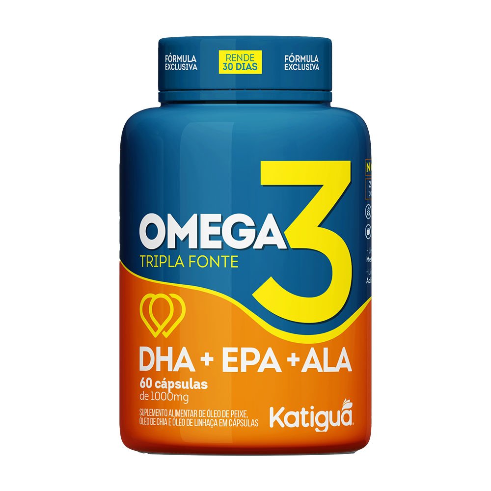 Omega 3 Tripla Fonte Dha+epa+ala 1000mg 60cps Katigua