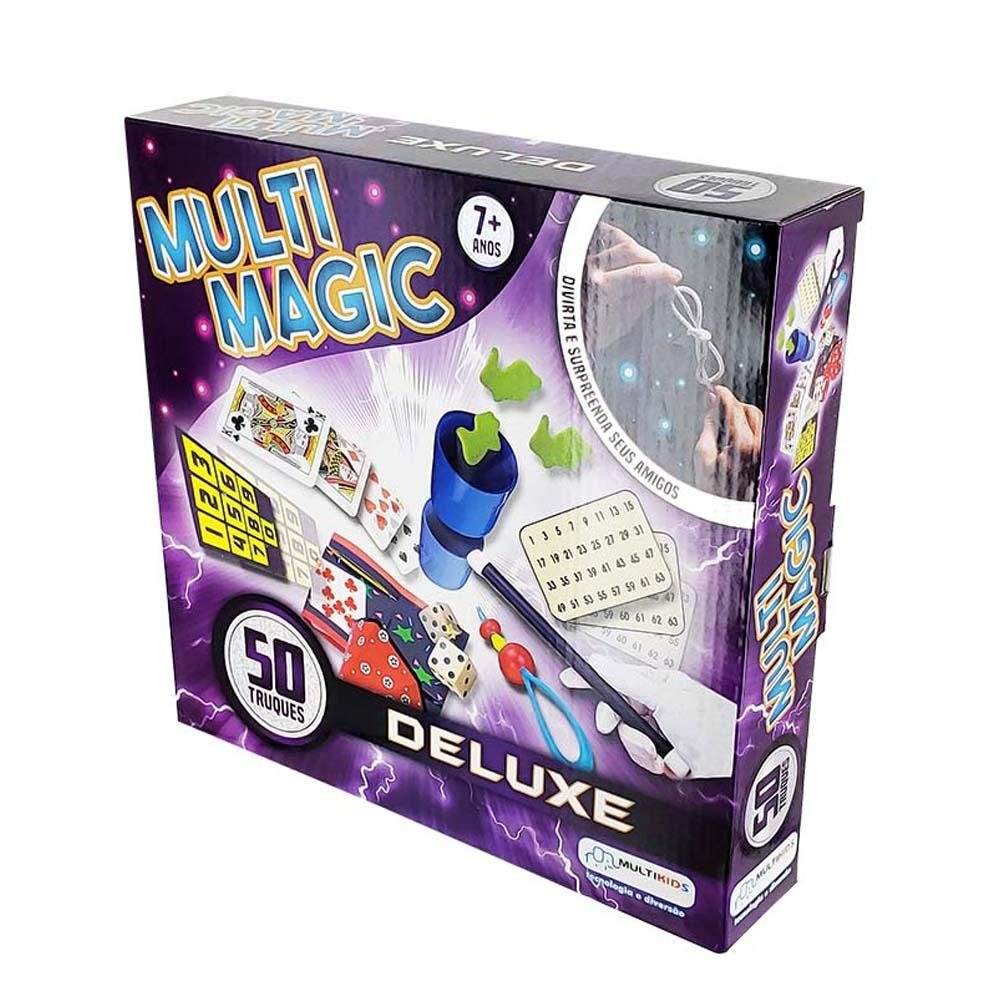 Kit de Mágica MultiMagic Deluxe com 50 Truques Indicado para +7 Anos Colorido Multikids - BR659