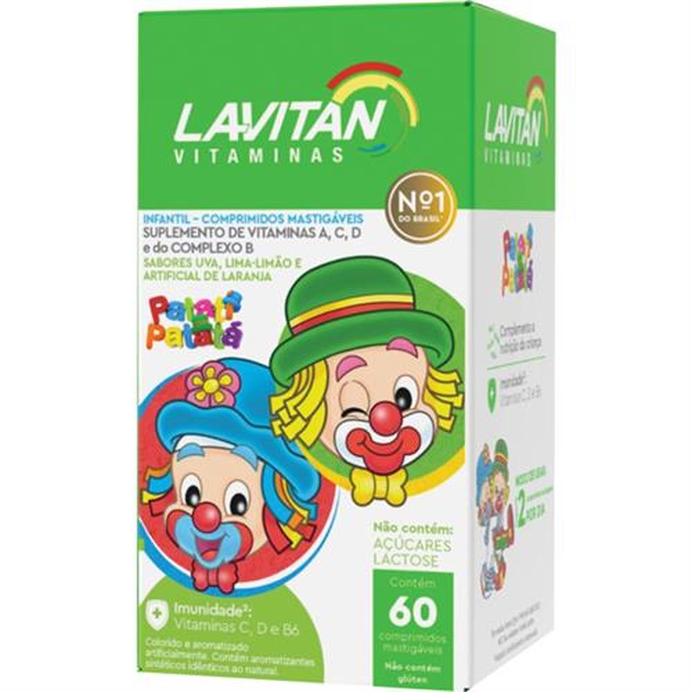 Lavitan Kids Sabor Uva-Limao Com 60 Comprimido Mastigavel - CIMED
