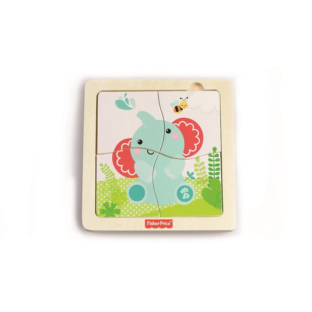 Quebra-Cabeça de Madeira Fisher-Price Banho Com Elefante Blue Indicado para +12 Meses - BR989