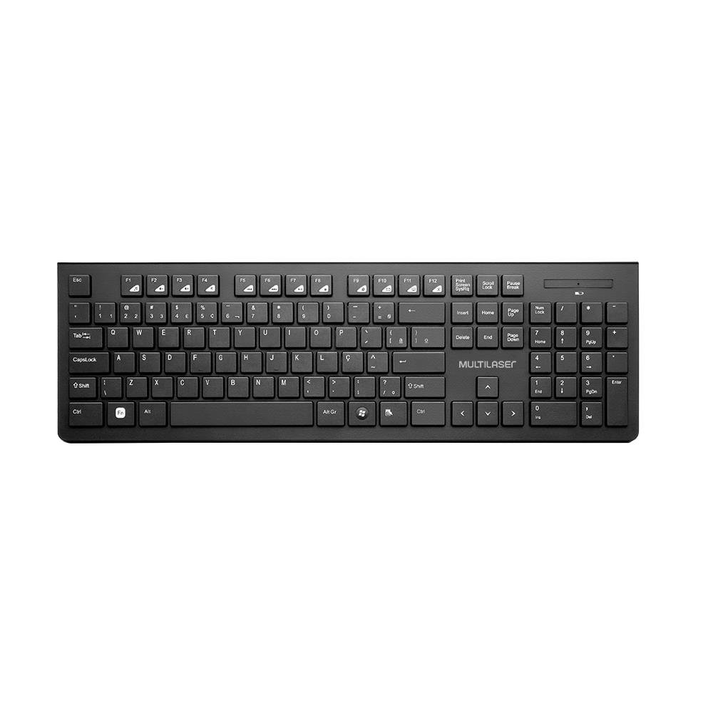 Teclado Sem Fio Multilaser 2.4GHZ USB ¿ TC247