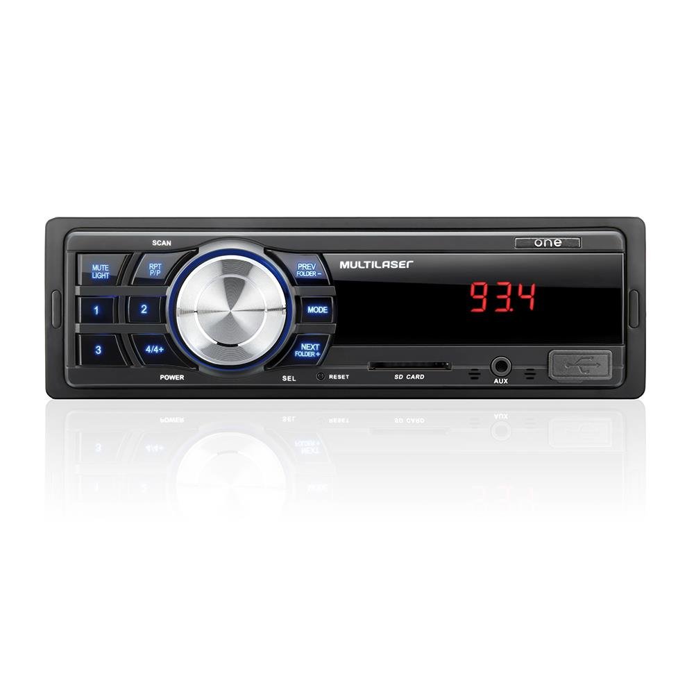 Som Automotivo Multilaser One Mp3 Entradas Usb Sd E Auxiliar P2 - P3213
