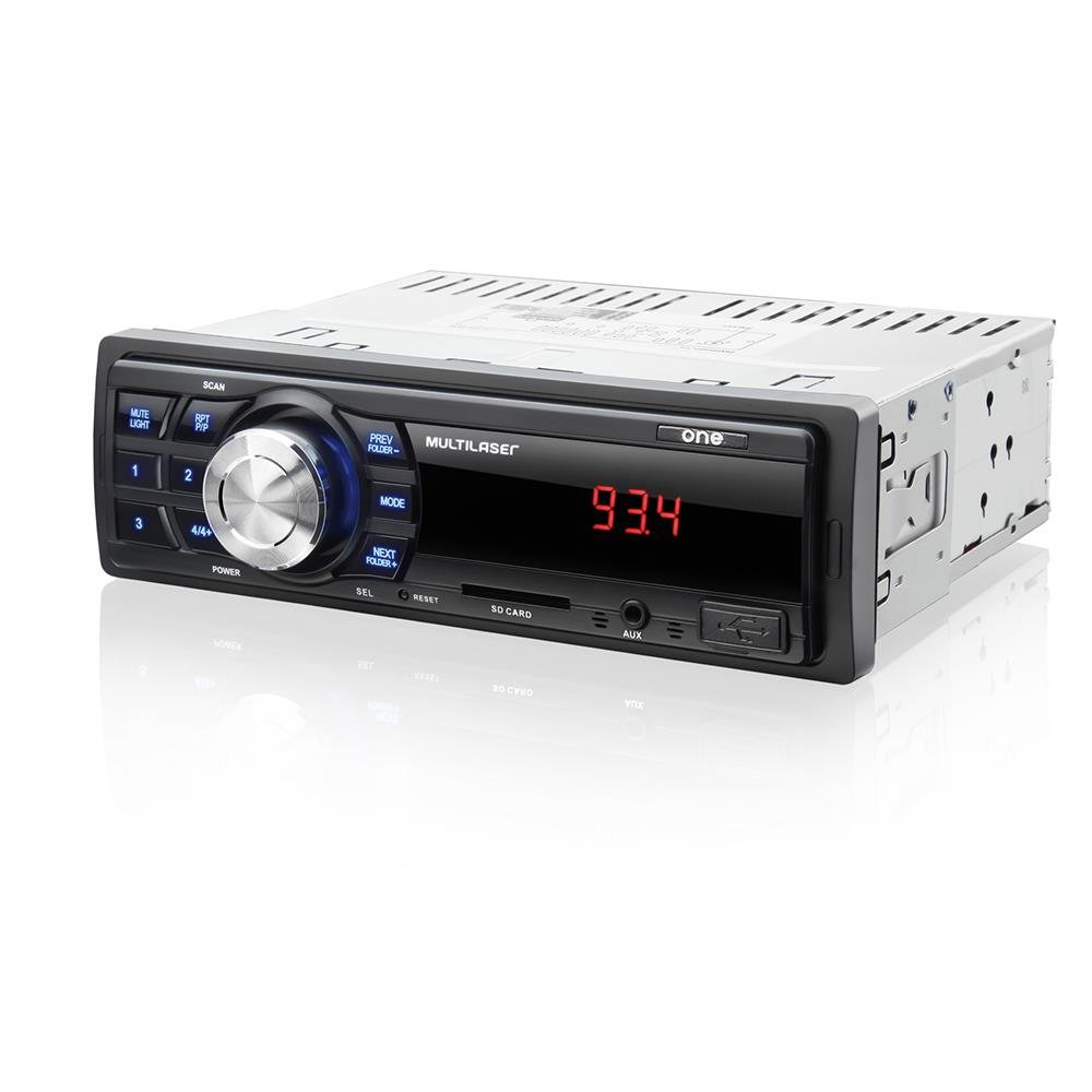 Som Automotivo Multilaser One Mp3 Entradas Usb Sd E Auxiliar P2 - P3213