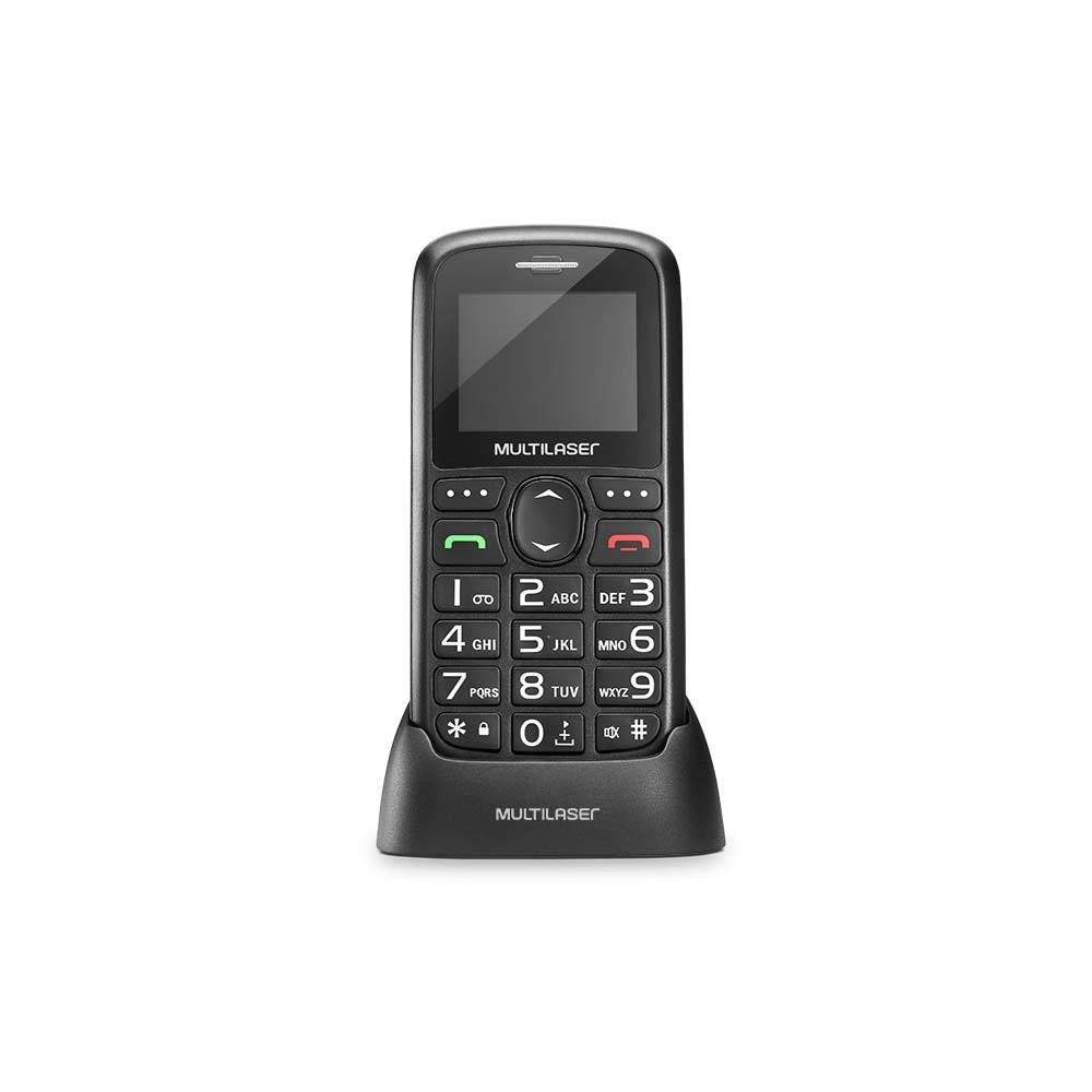 Celular Vita Multilaser Dual Chip Bluetooth Tela 1,8 Pol. + Base Carregadora Preto - P9089