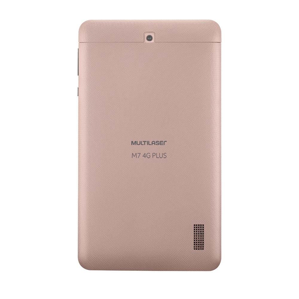 Tablet Multilaser M7 4G Plus Quad Core 1GB 8GB Tela 7 Pol. Android Dual Câmera Golden Rose - NB286