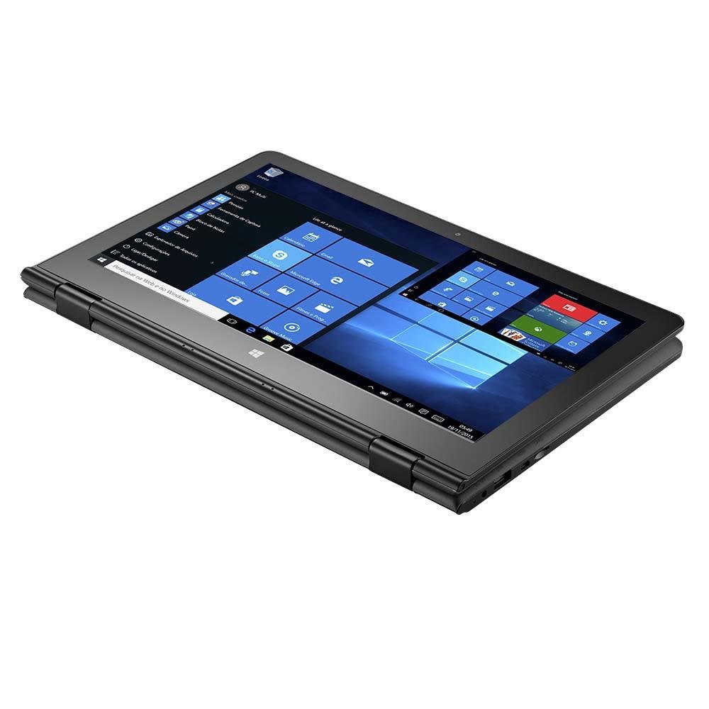 Notebook Multilaser 2 em 1 M11W Intel Quad Core 2GB 32GB 11.6 Pol. Touch Screen Windows 10 Cinza - NB258