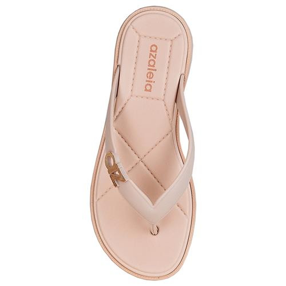 Sandalia Azaleia Larissa Comfy Flat Nude - Grade com 12 pares