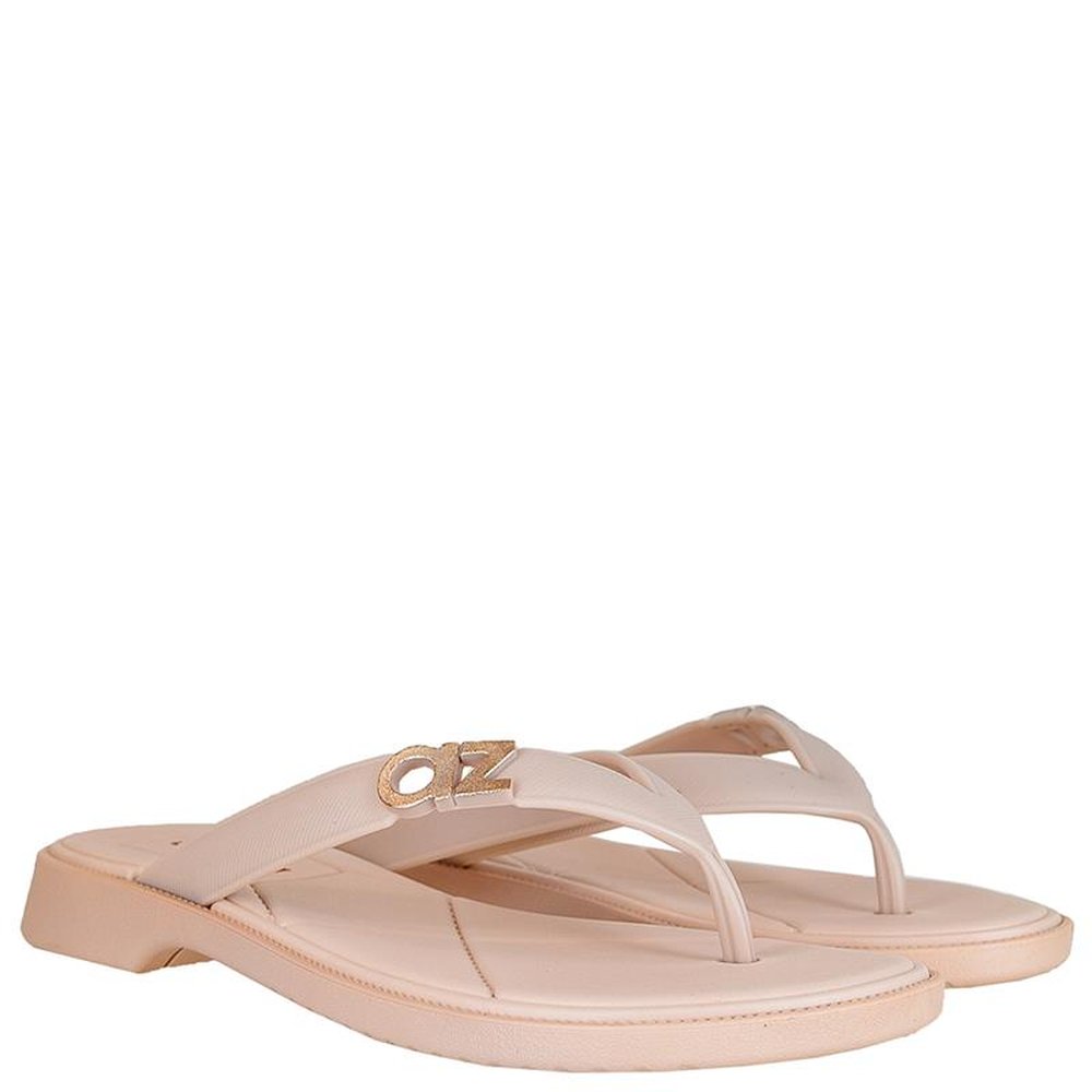 Sandalia Azaleia Larissa Comfy Flat Nude - Grade com 12 pares