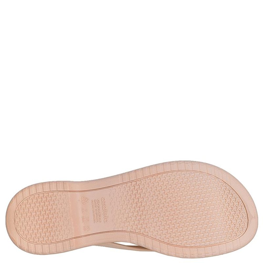 Sandalia Azaleia Larissa Comfy Flat Nude - Grade com 12 pares