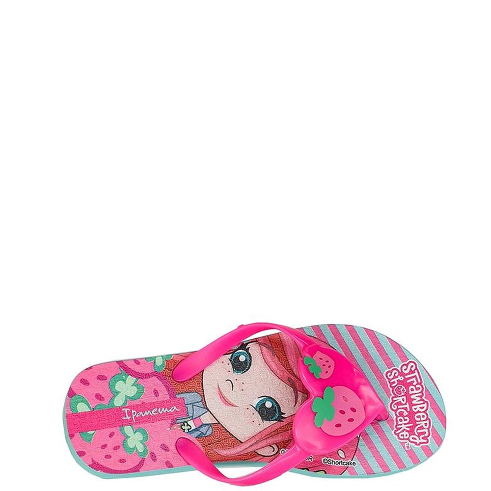 Chinelo Infantil Moranguinho 25510 Rosa - Verde-Agua - Grade com 12 pares