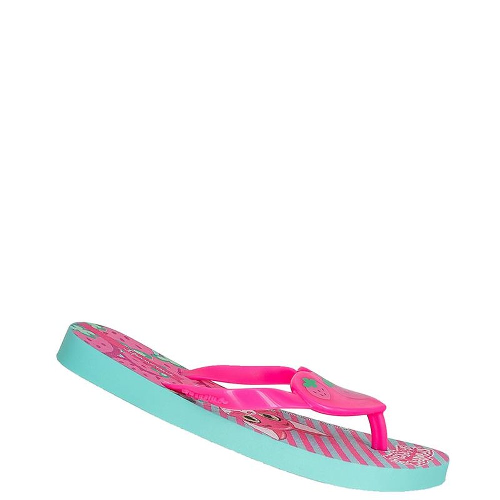 Chinelo Infantil Moranguinho 25510 Rosa - Verde-Agua - Grade com 12 pares