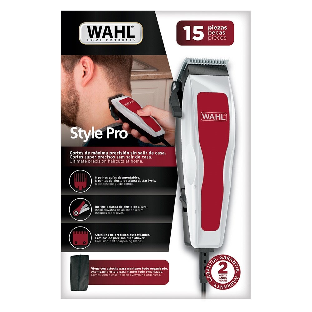 Cortador de Cabelo Wahl Style Pro com 8 Pentes 110V