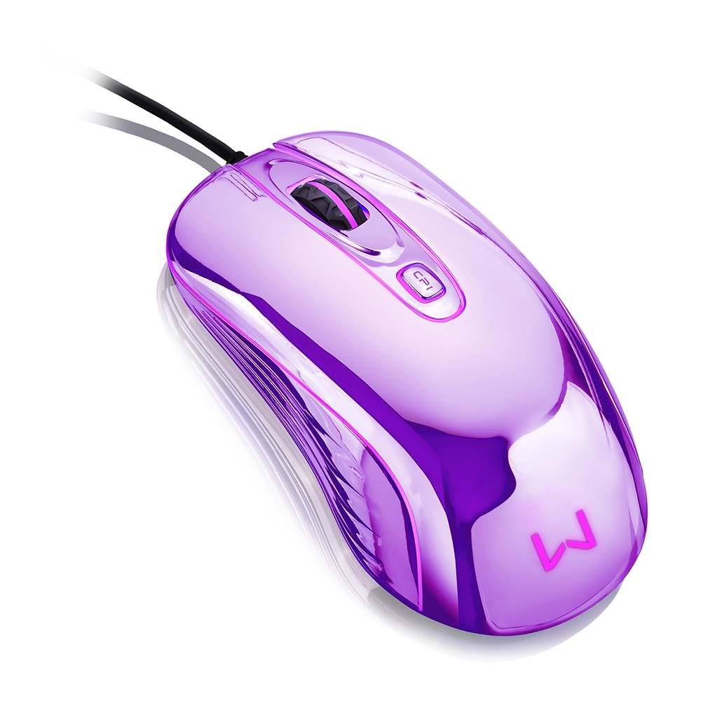 Mouse Gamer Warrior 1600DPI Prateado com LED - MO228