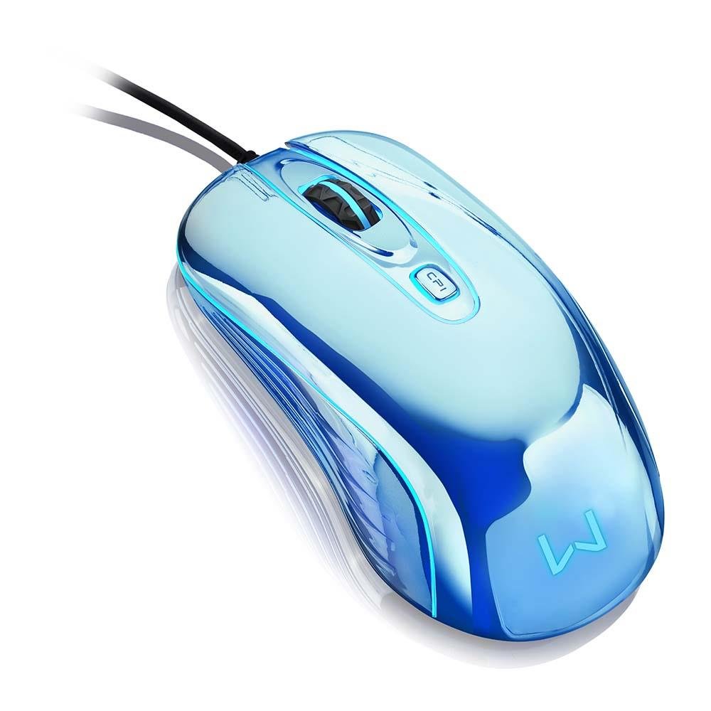 Mouse Gamer Warrior 1600DPI Prateado com LED - MO228