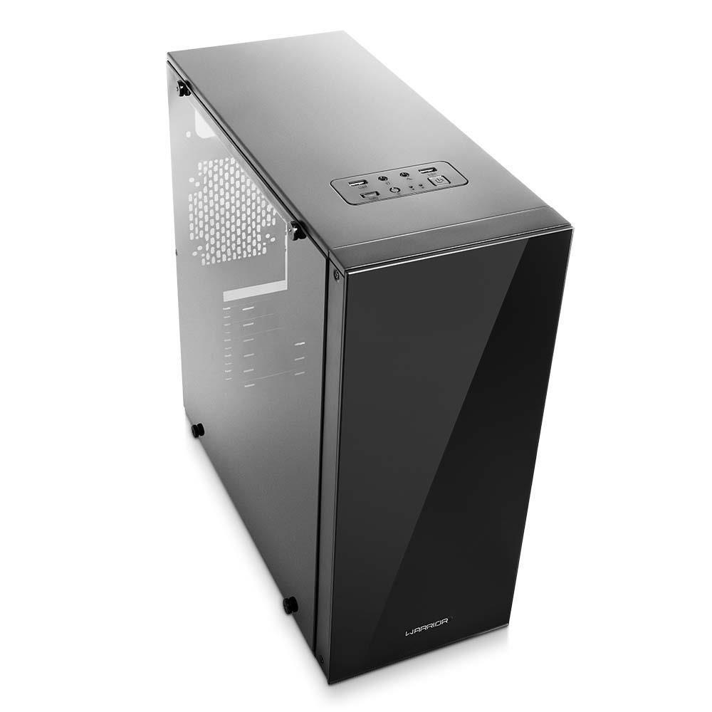 Gabinete Gamer Karok Painel Vidro Temperado Preto Warrior - GA177