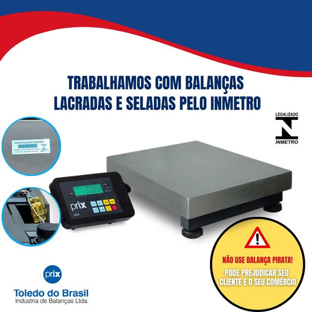 Balança Prix Toledo do Brasil 2099 Sem Coluna 300 Kg