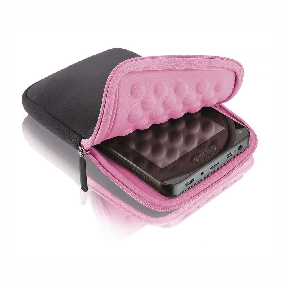 Case Neoprene 10 Pol. Colors Preto e Rosa Multilaser - BO140