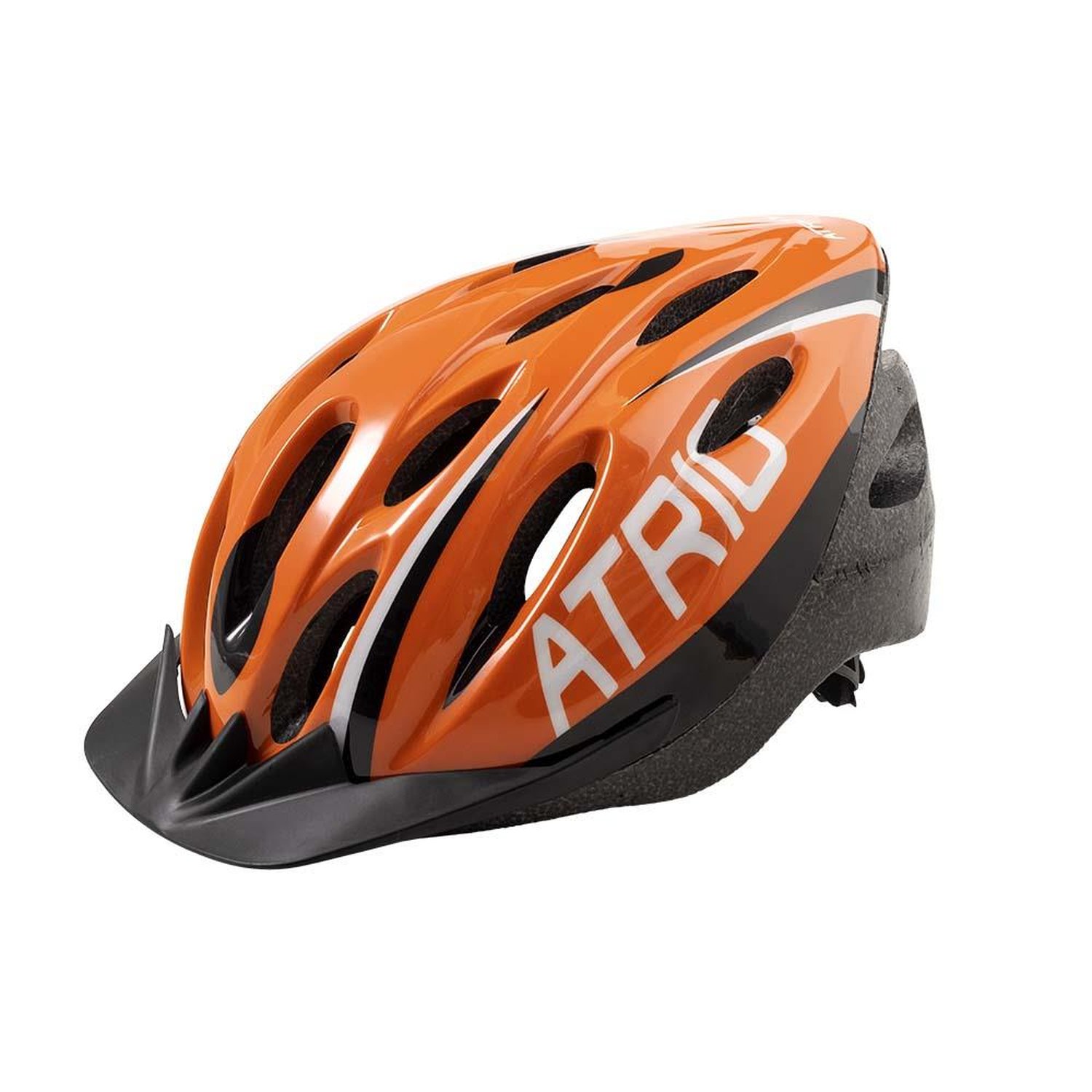 Capacete para Ciclismo MTB 2.0 com LED Laranja/Preto Tam. G Atrio - BI173
