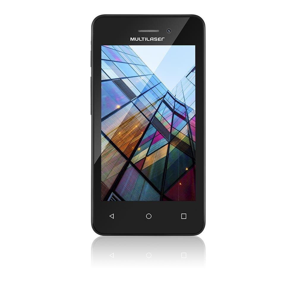 Smartphone Multilaser Ms40S Preto 4 Pol. Câmera 2 Mp + 5 Mp 3G Quad Core 8Gb Android 6.0 - P9025