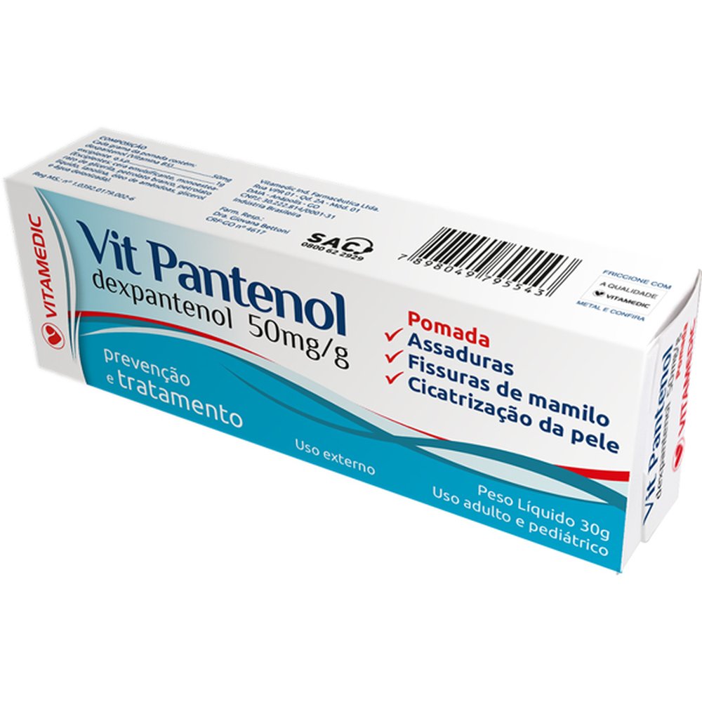 Vit Pantenol Pomada 30 Gramas - VITAMEDIC