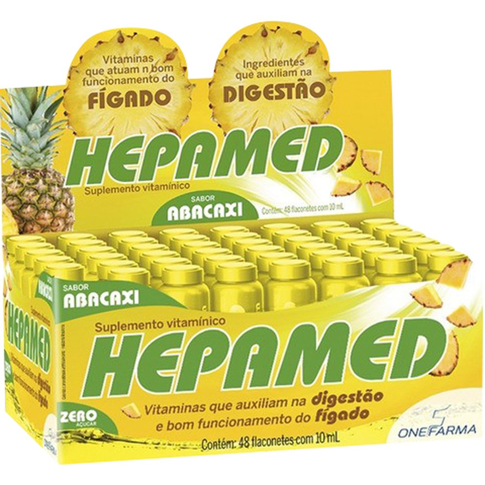 Hepamed 10Ml Sabor Abacaxi Com 48 Flaconetes - CIMED
