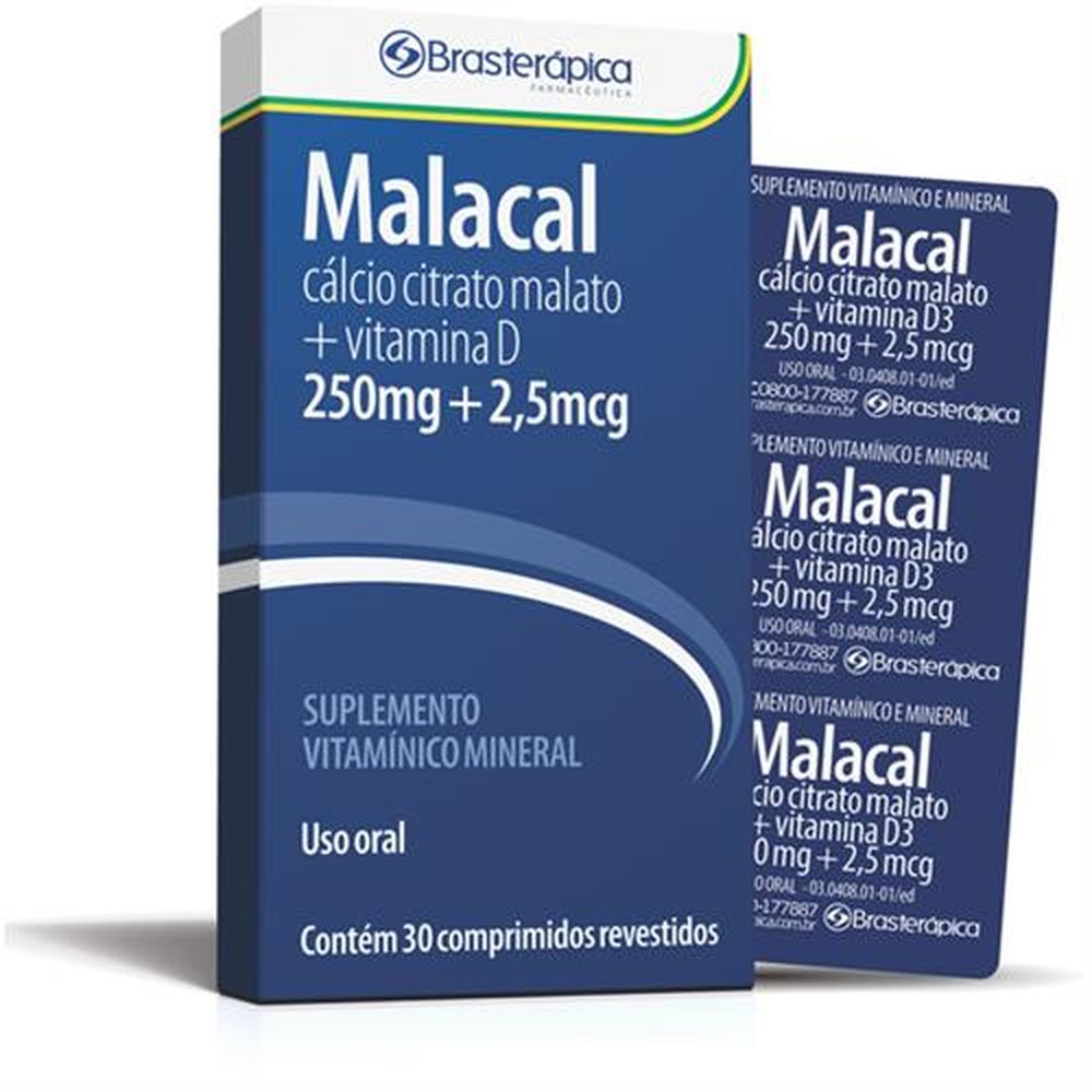 Malacal Calcio Citrato Malato-D3 Caixa 30