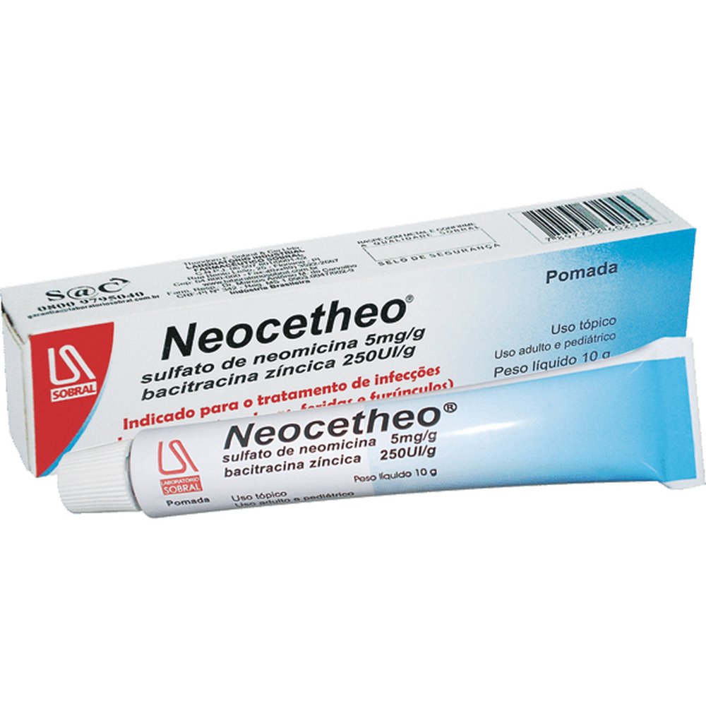 Neocetheo 5Mg-250Ui-G Pomada Dermatologico 10 Gramas - SOBRAL