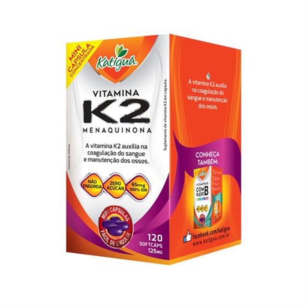 Vitamina K2 -Idr100&#37;- 125Mg 120Mini Capsula - KATIGUA