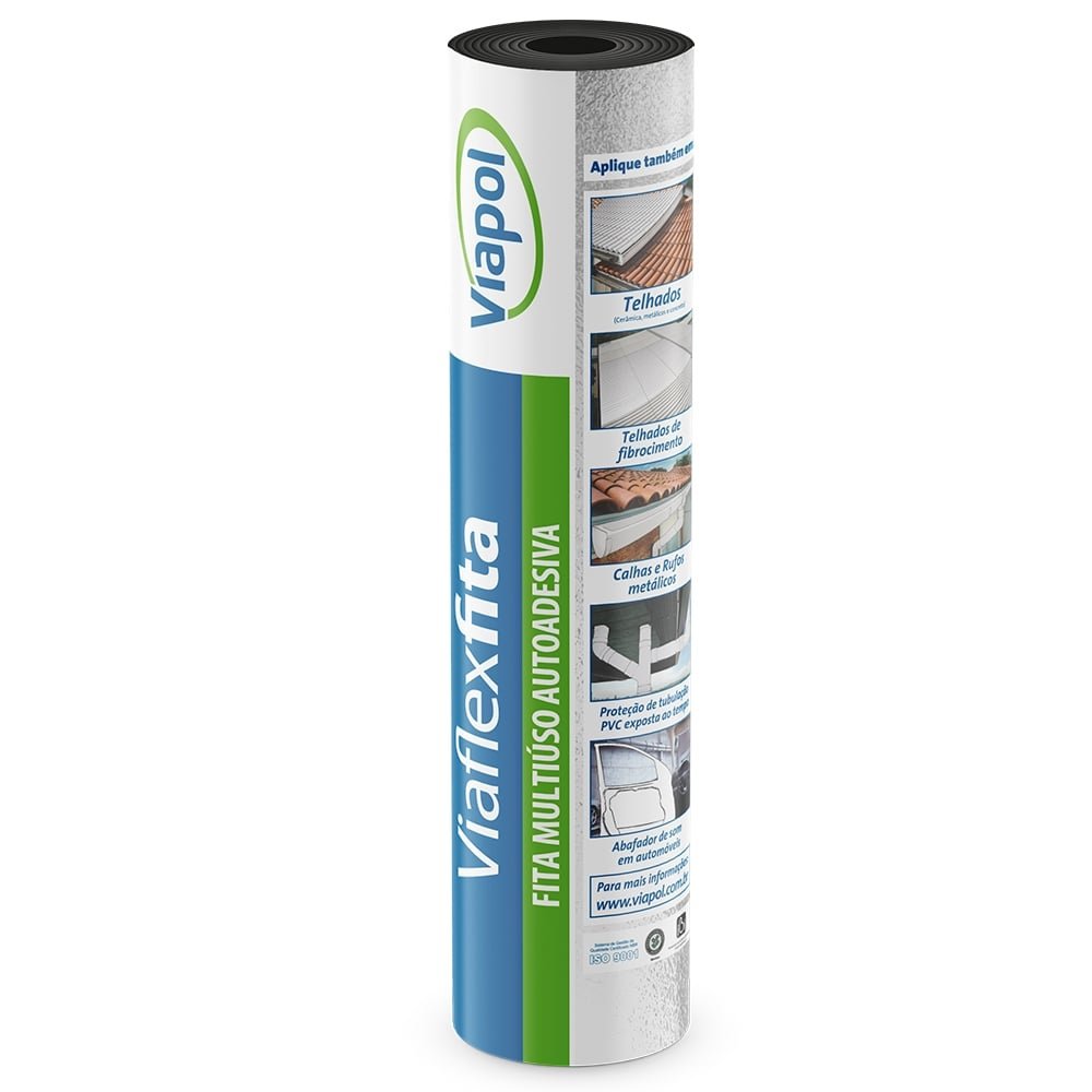 Fita Viaflex Aluminizada Impermeabilizante 45cmx10m | Martins Atacado