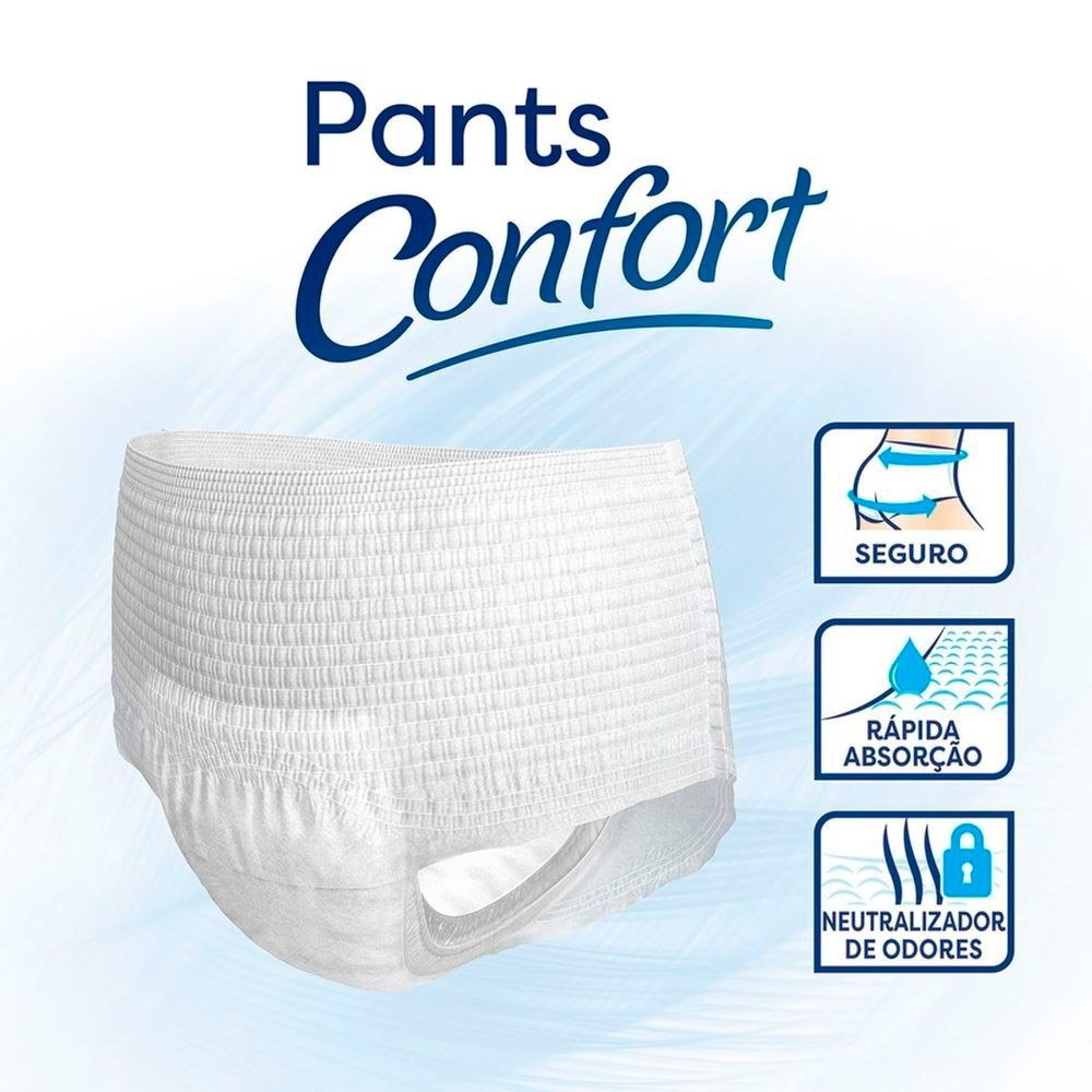 Roupa Íntima Tena Pants Confort P/M - 3 Pacotes com 32 Fraldas - Total 96 Tiras