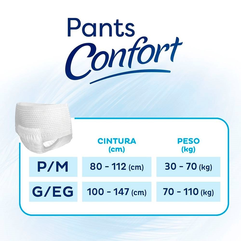 Roupa Íntima Tena Pants Confort P/M - 3 Pacotes com 32 Fraldas - Total 96 Tiras