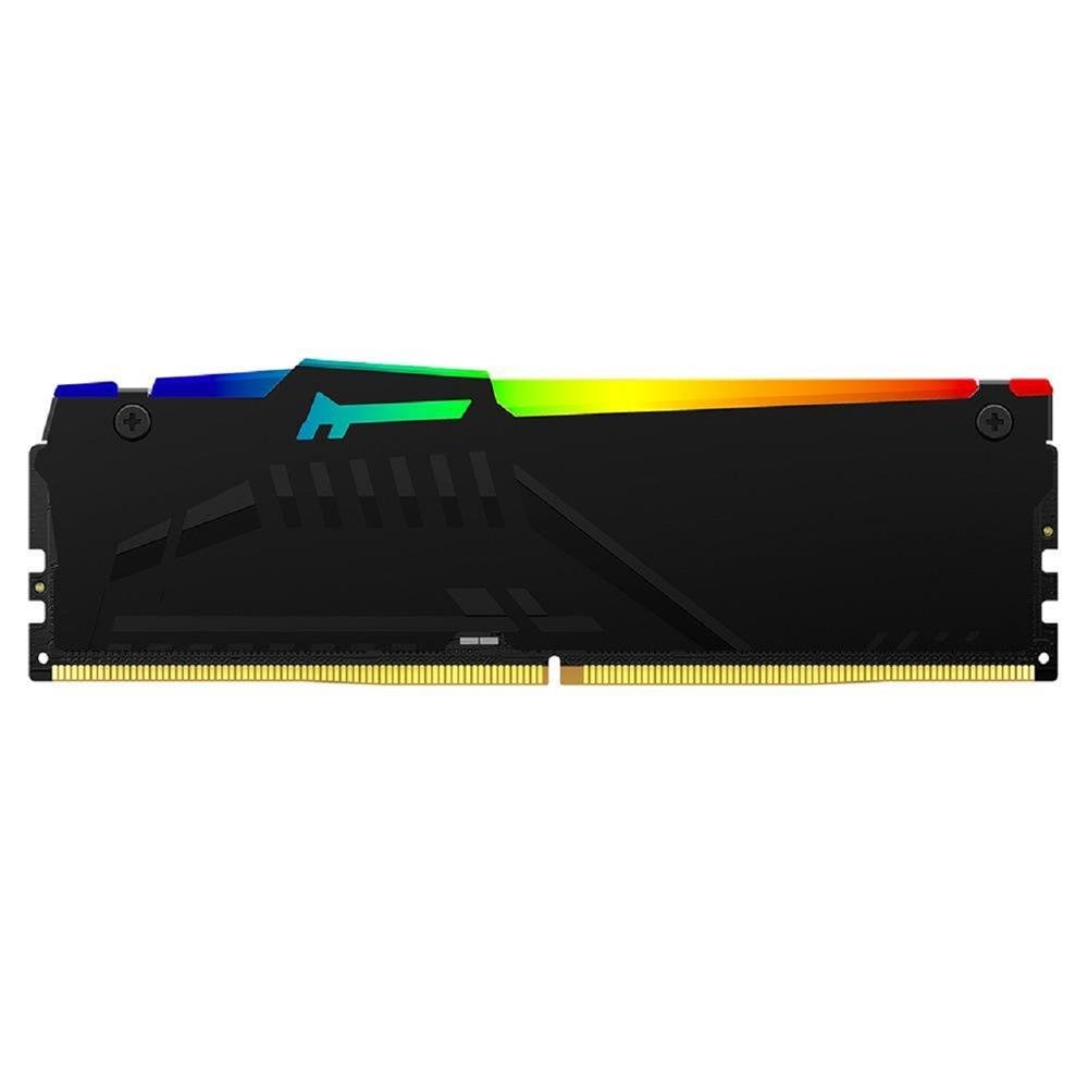 Memória DDR5 Kingston Fury Beast, RGB, 32GB, 5200Mhz, Black, KF552C40BBA-32