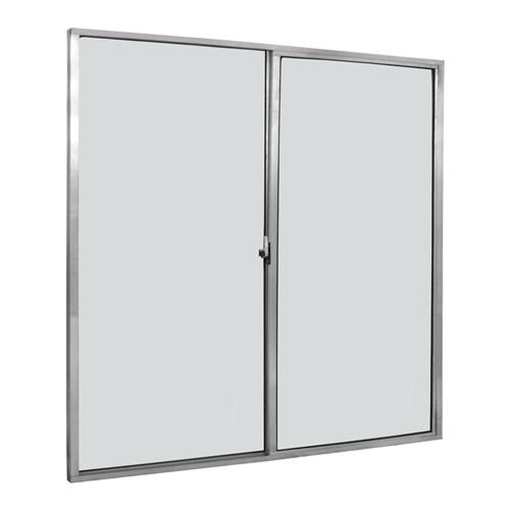 Janela Em Aluminio Natural 100X150 Cm Sem Grade Vidro Liso De 4 Mm