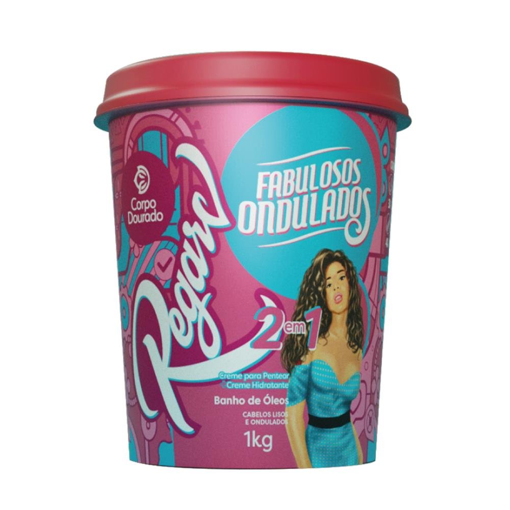 Creme De Pentear + Creme De Hidratação Fabulosos Ondulados Corpo Dourado 1Kg