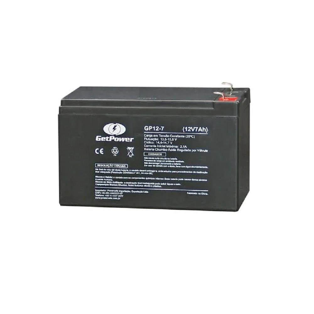 Bateria Selada Getpower 12v 7Ah T1 Preta