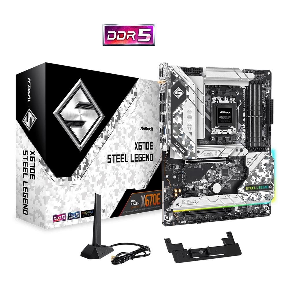 Placa Mãe Asrock X670E Steel Legend DDR5 AM5 Ryzen 7000