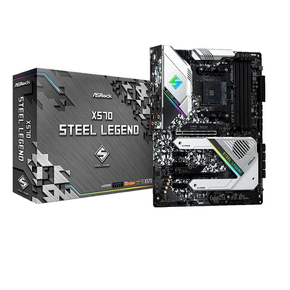 Placa Mãe ASRock X570 Steel Legend AMD AM4 ATX DDR4