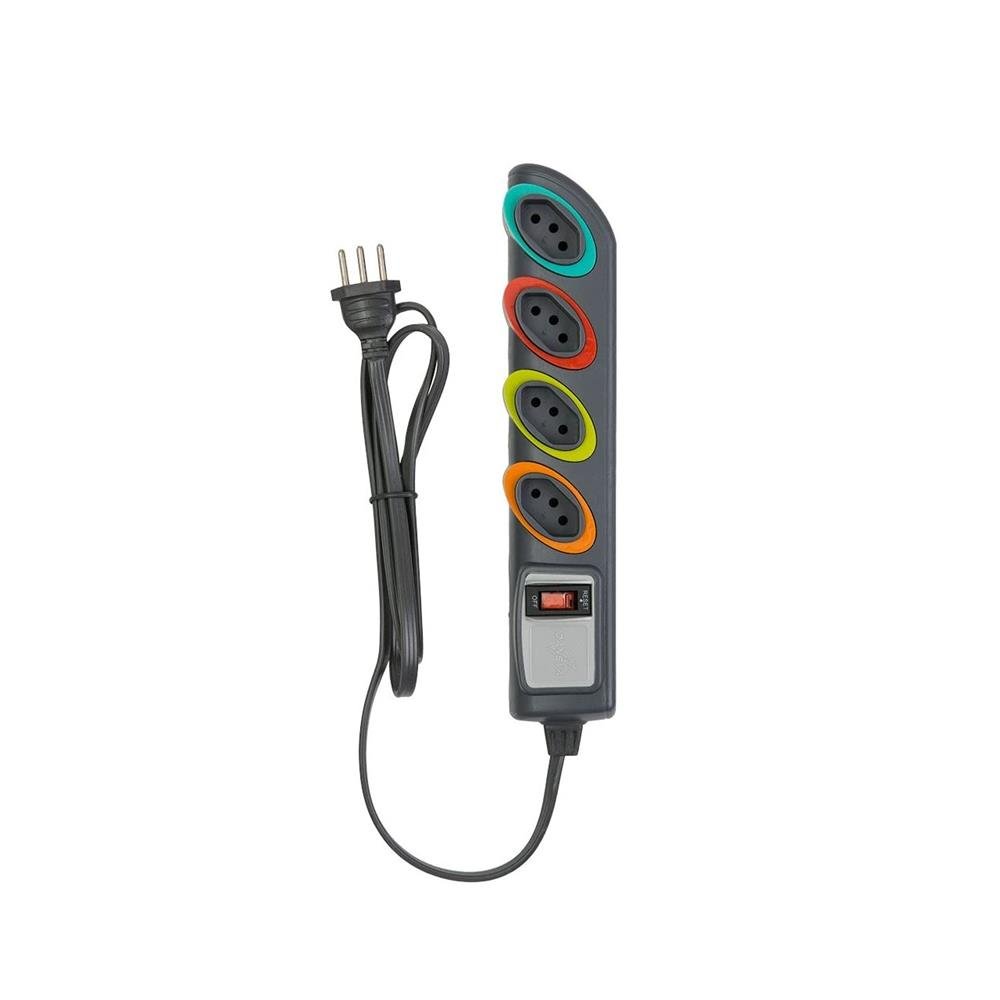 Filtro de linha Legrand 04 tomadas circuitbreaker Cinza