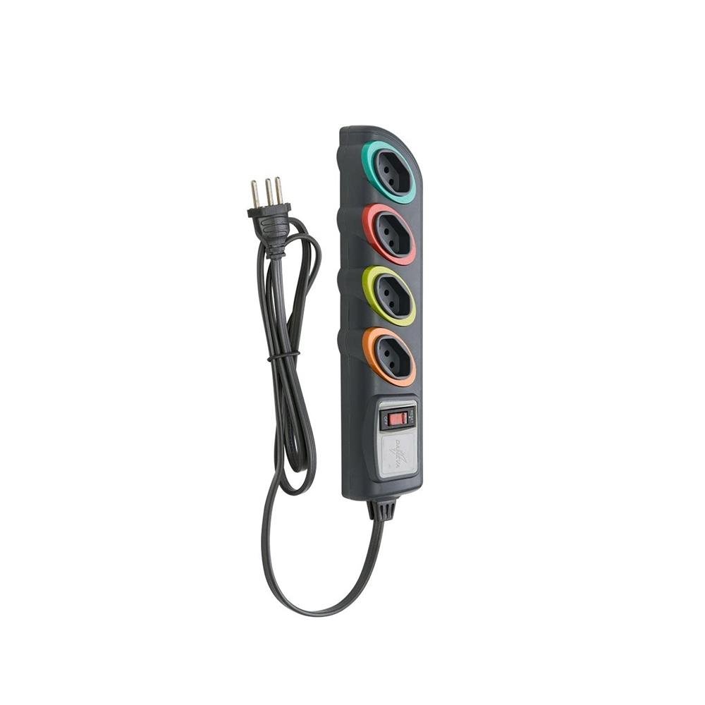 Filtro de linha Legrand 04 tomadas circuitbreaker Cinza