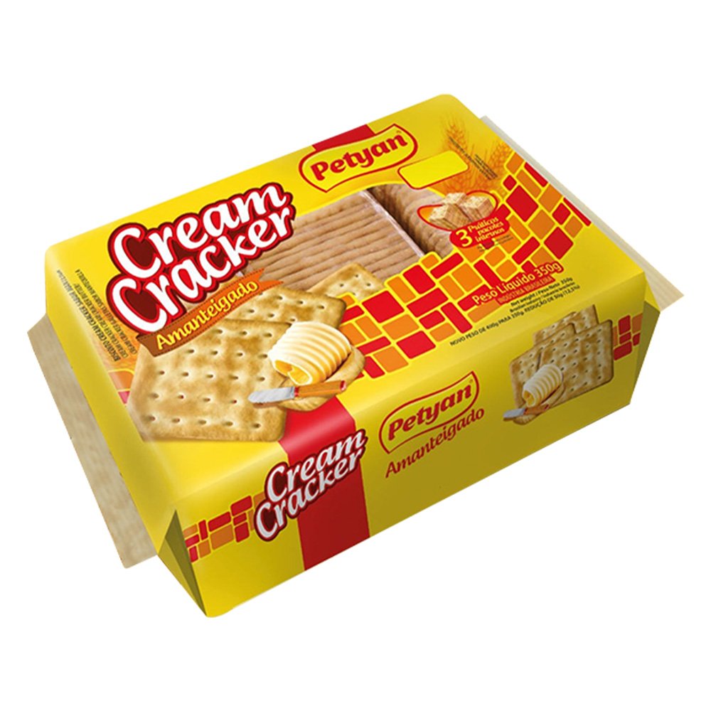 Biscoito Petyan Cream Cracker 350G Amanteigado