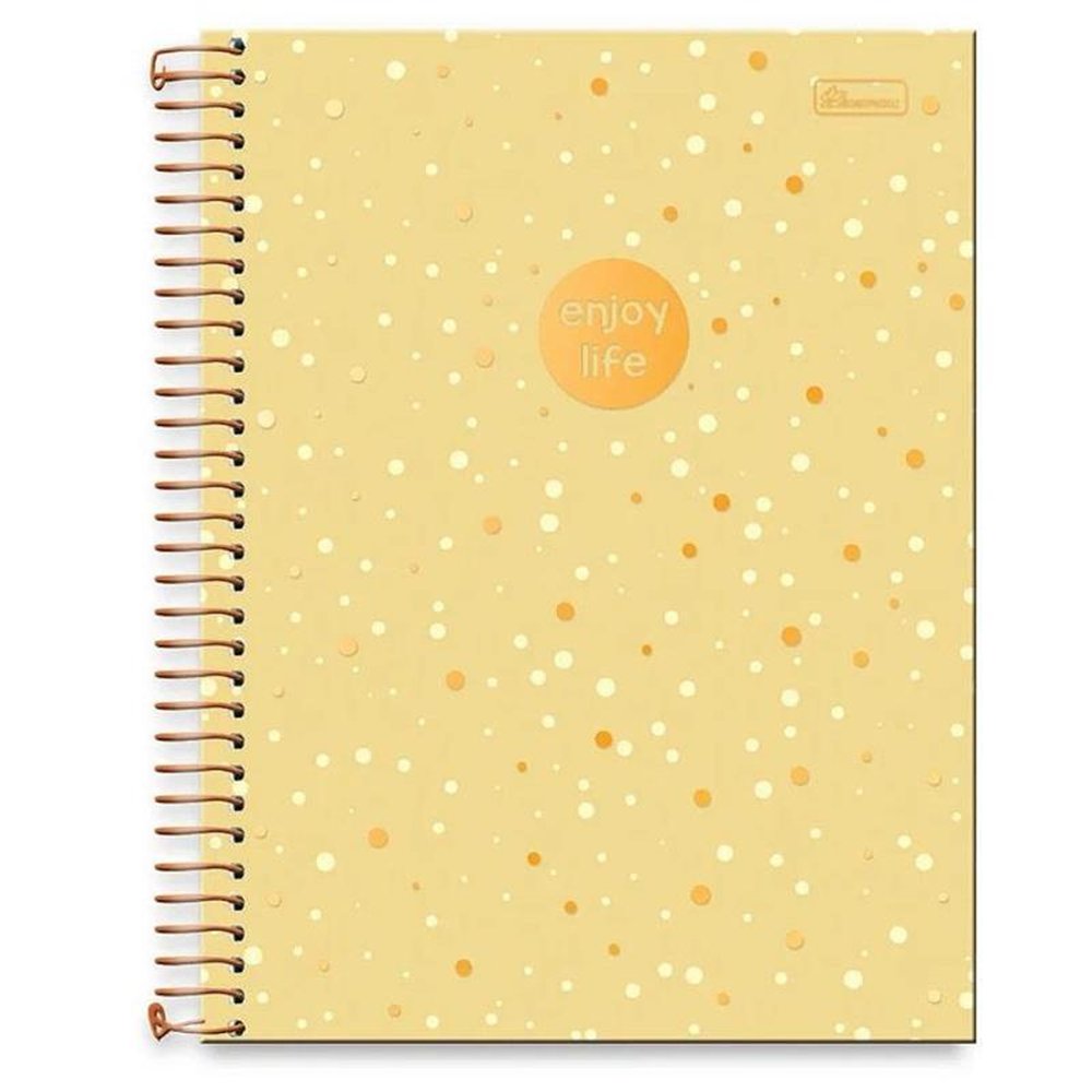 Caderno Capa Dura Universitario Enjoy Life 10 Materias Cadersil