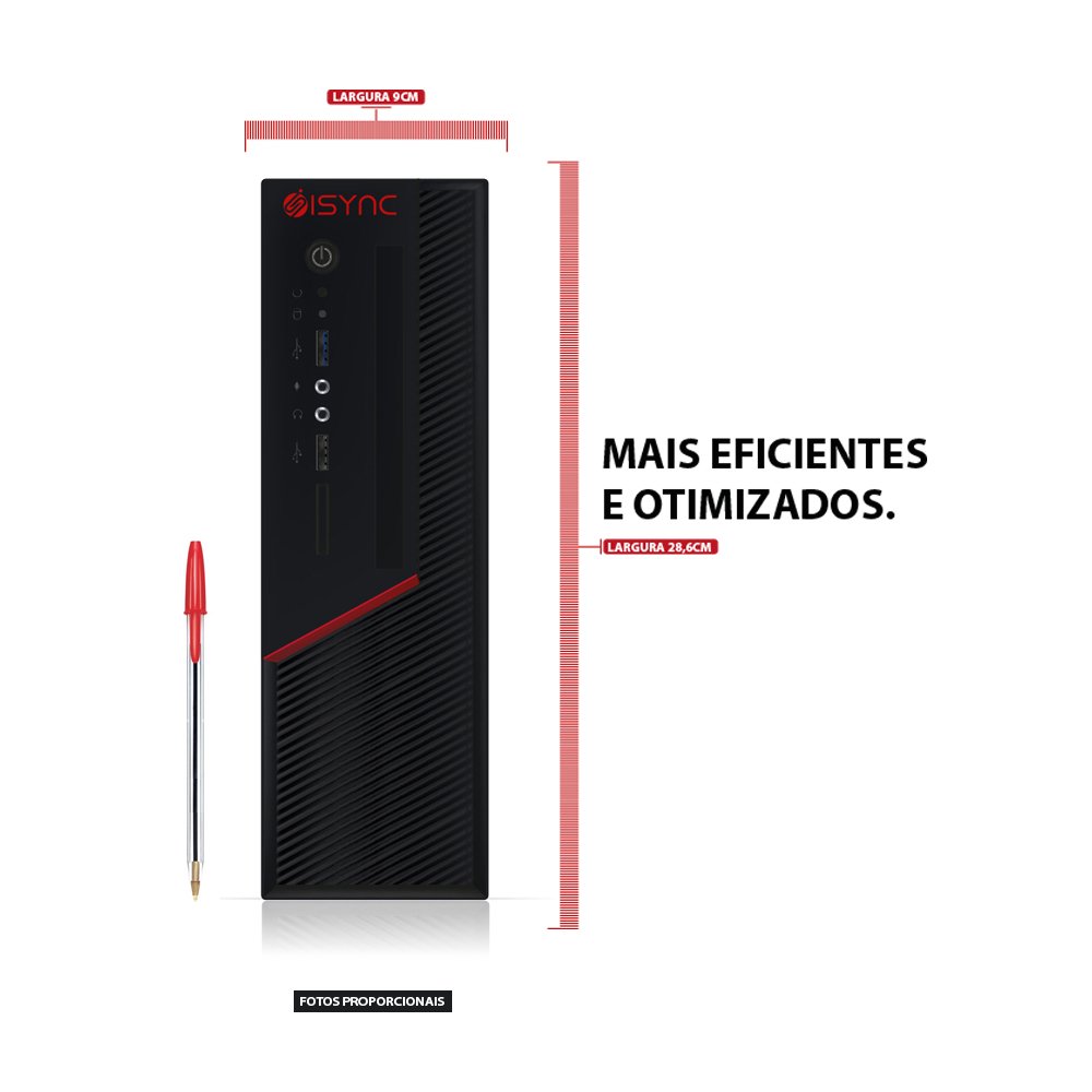 Computador Intel Core i5 Memória 4Gb Armazenamento Ssd 240Gb Windows 10 - Gabinete Slim Ssf