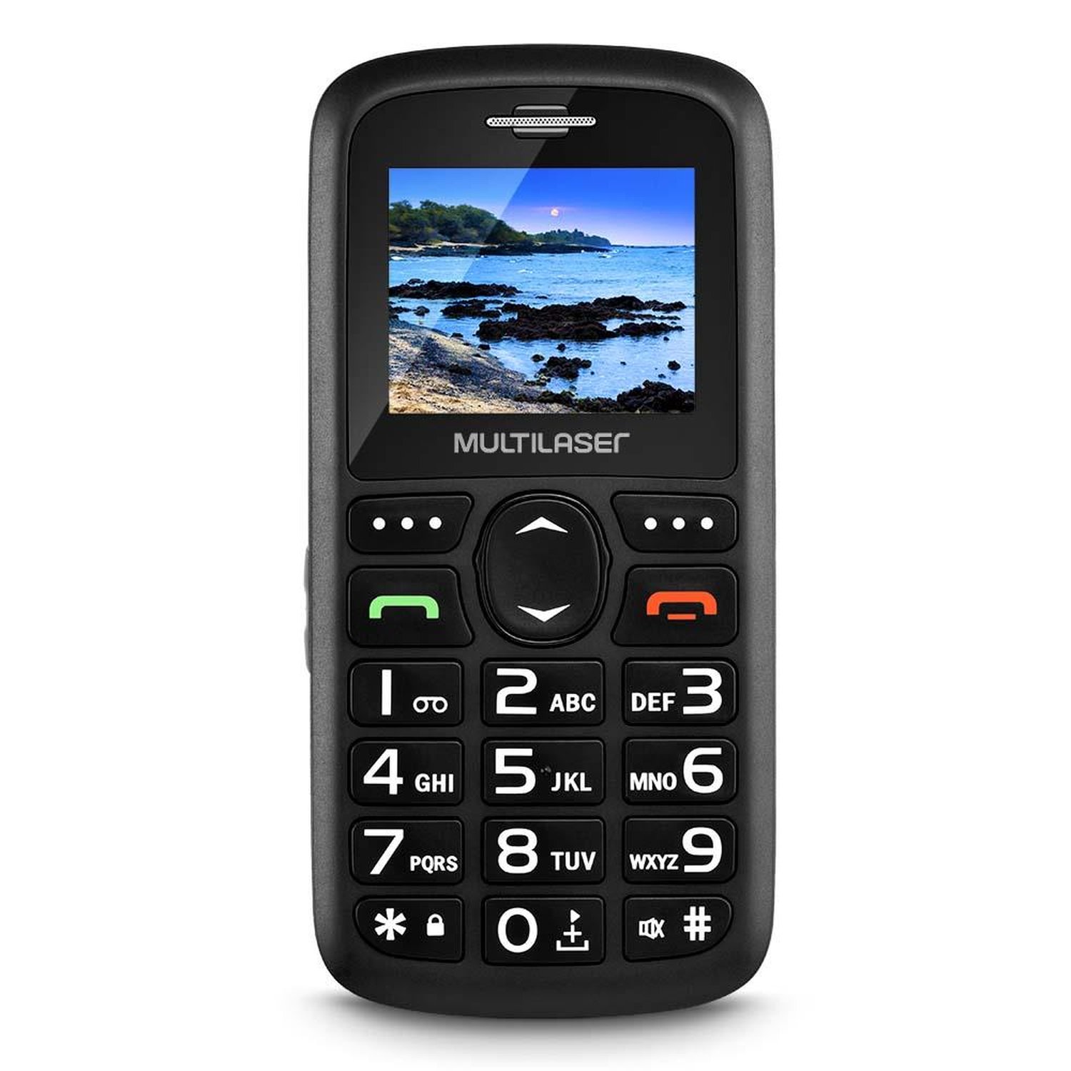 Celular Vita 3G Dual Chip USB Bluetooth Tela 1,8 Pol. + Base Carregadora Preto Multilaser - P9091