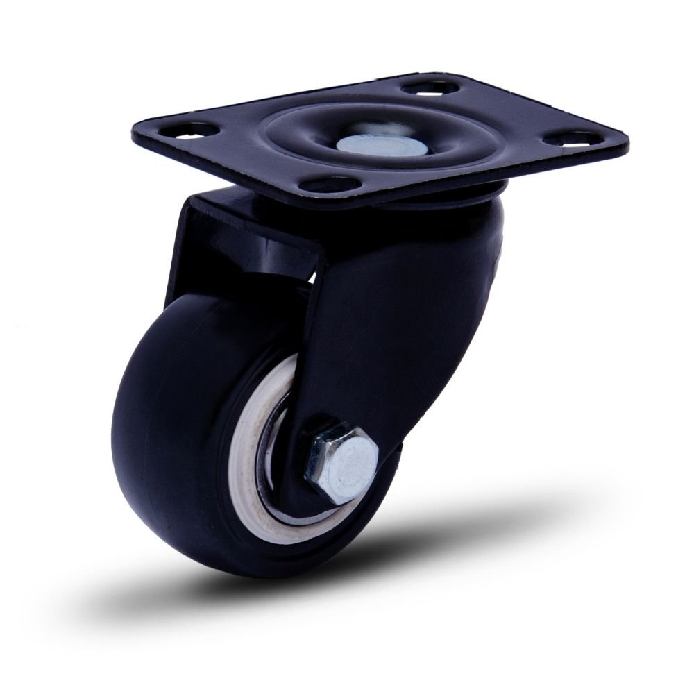 Roda Rodinha Giratória Placa PVC 40mm até 30kg