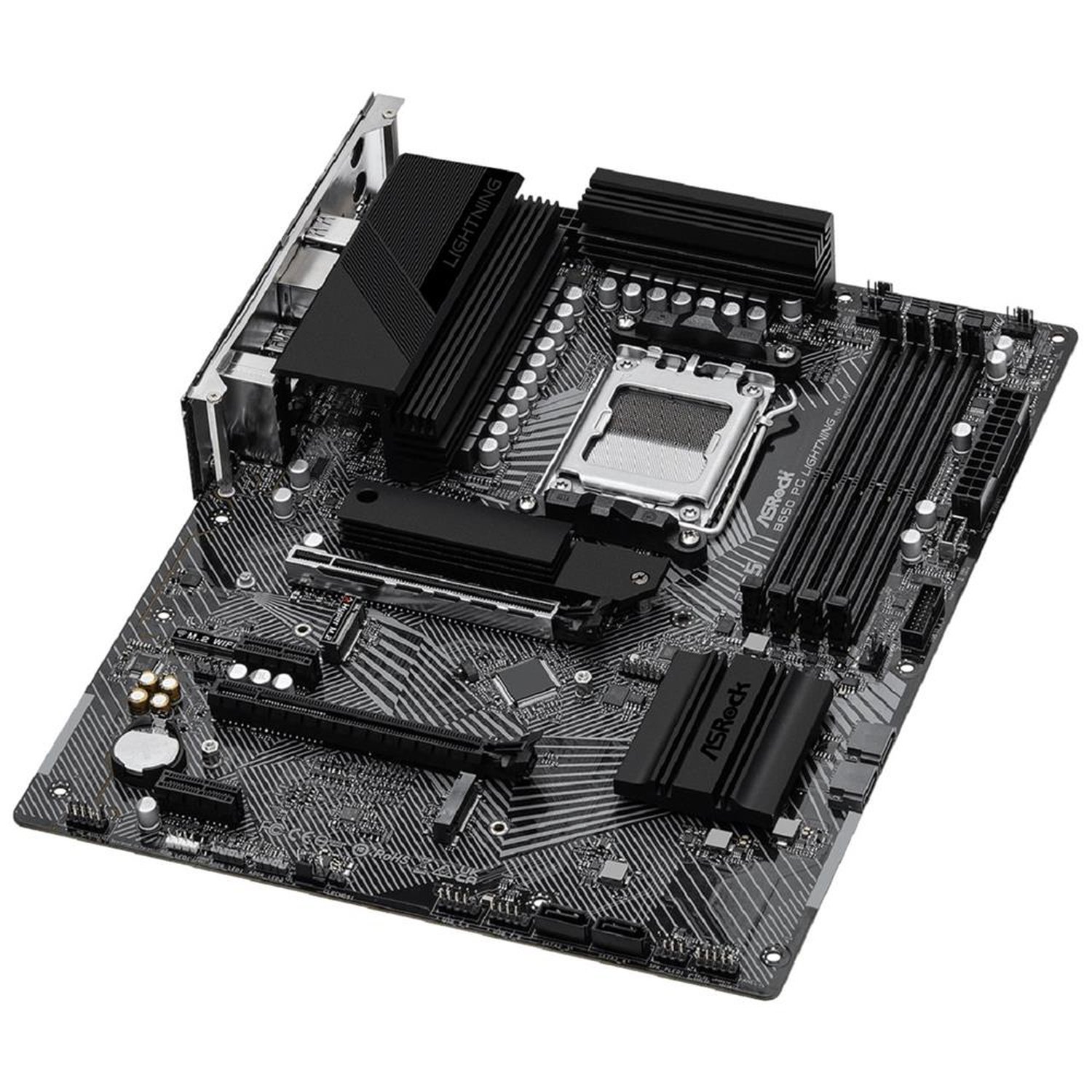 Placa Mãe Asrock B650 Pg Lightning, Chipset B650, Amd Am5, Atx, Ddr5